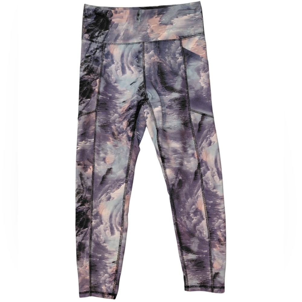 Balance Collection High-Waisted Abstract Printed Leggings with Pockets Large